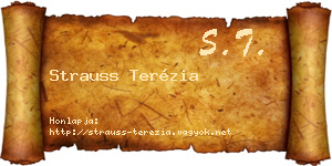 Strauss Terézia névjegykártya